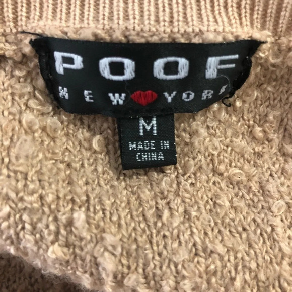 Poof New York salmon coloured sweater SZ M - Picture 8 of 9